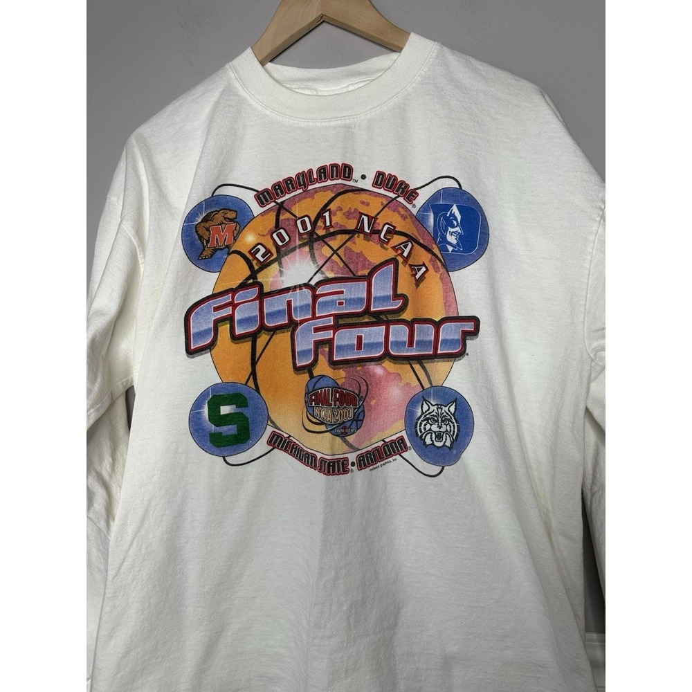 NCAA‎ 2001 Final Four Long Sleeve Shirt Maryland Duke Michigan …Rare VTG CLEAN